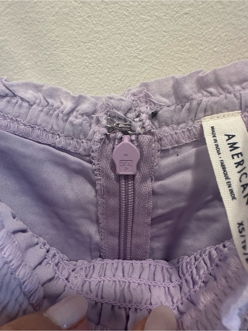 American Eagle AE Lavender Bella Bow Smocked Midi Dress XS NWT - Picture 5 of 7